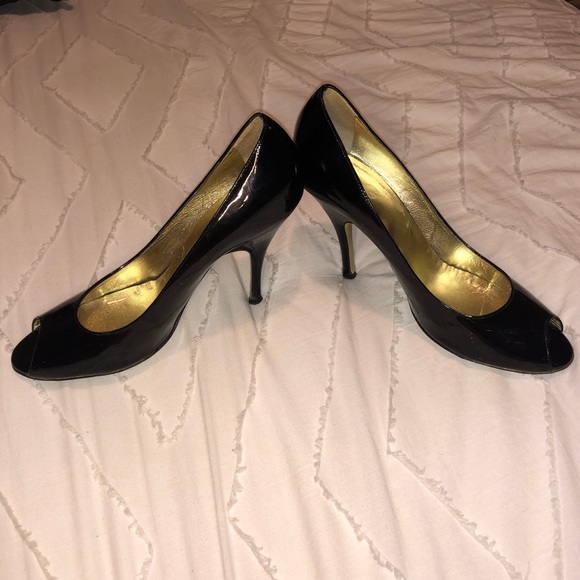Dolce & Gabbana Black Peep Toe Pumps - Picture 2 of 7